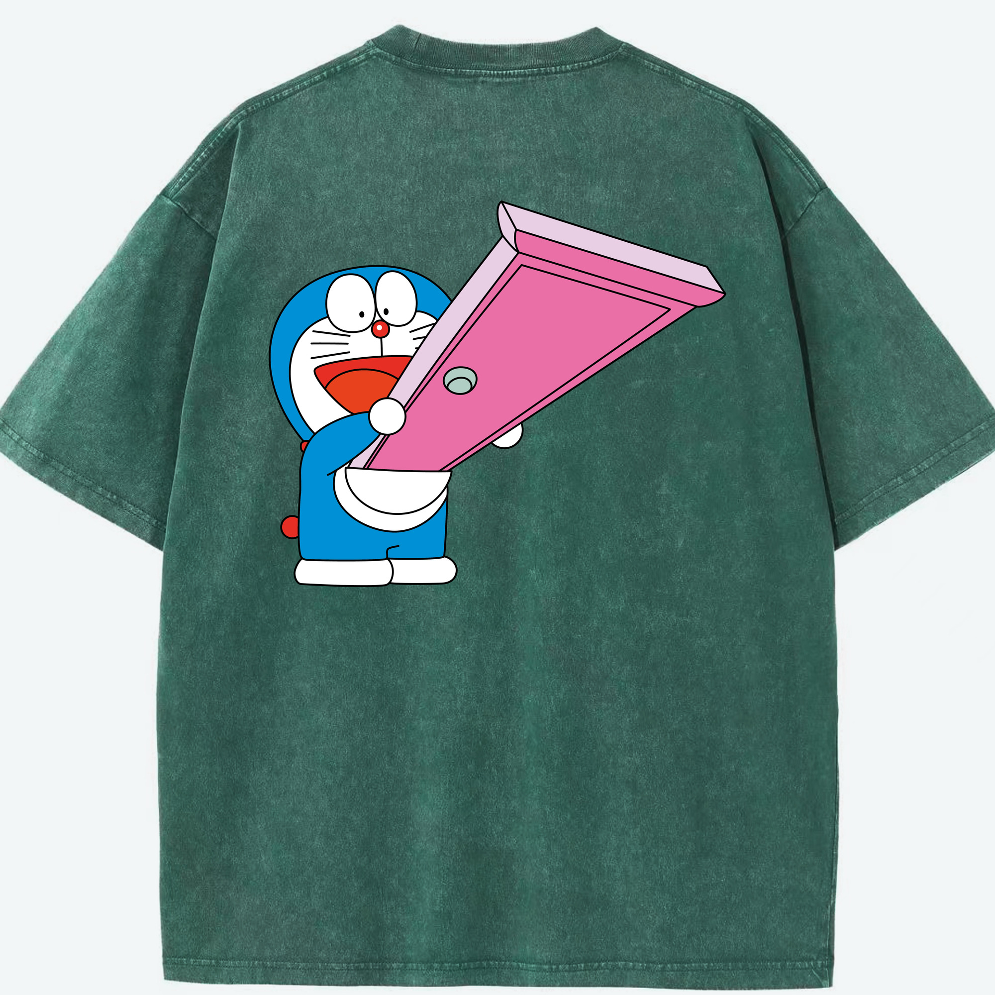 （画像用） ドラえもん Doraemon 綿100% ヴィンテージ風 半袖Tシャツ（背面プリント）